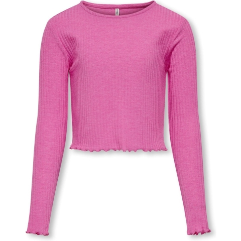 Kids Only Blouse - Rib - KogNella - Noos - Super Roze - Kids Only - 13-14 jaar (158-164) - Blouse