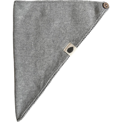 Pine Cone Babyslabbetje - Gebreid - Leo - 36,5x22 cm - Grey Mela - Pine Cone - OneSize - Slabbetje