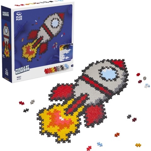 Plus-Plus Puzzel Stad Nummer - 500 st. - Raket - Plus-Plus - OneSize - Speelgoed