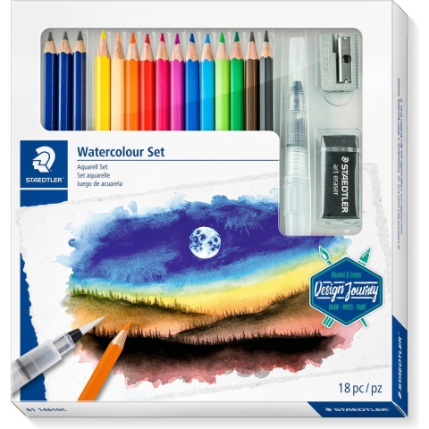 Staedtler Kleurpotloden - Watercolour Set - 18 Onderdelen - Staedtler - OneSize - Tekenset