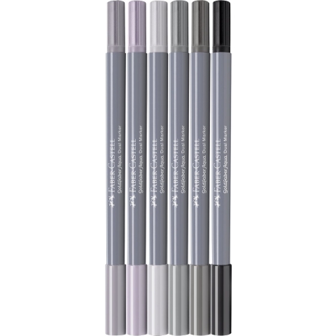 Faber-Castell Markers - Grijs - 6 st. - Faber-Castell - OneSize - Marker