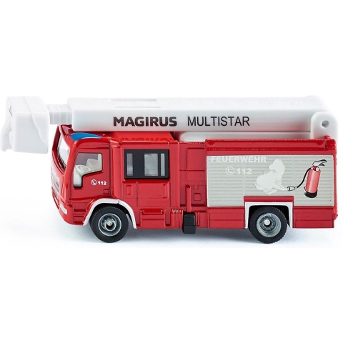 Siku Brandweerwagen - 1:87 - Magirus Multistar met telescopische - Siku - OneSize - Auto