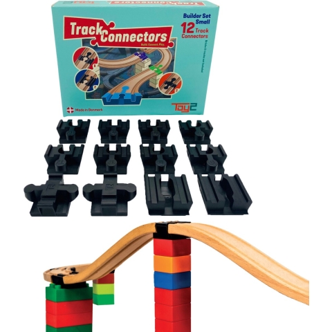 Toy2 Track Connectors - 12 st. - Bouwset Small - Toy2 Track Connectors - OneSize - Speelgoed