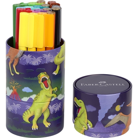 Faber-Castell Markers m. Etui - Connector - 20 st. - Dino - Faber-Castell - OneSize - Marker