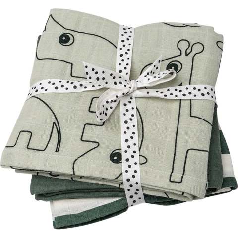 Done by Deer Hydrofiele Doek - 3-pack - 70x70 cm - Deer Friends  - Done by Deer - OneSize - Hydrofiele Doek