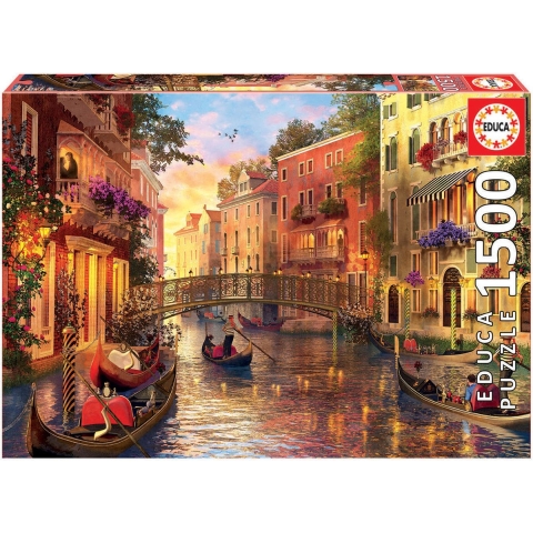 Educa Puzzel - 1500 Bakstenen - Sunset in Venice - Educa - OneSize - Puzzel