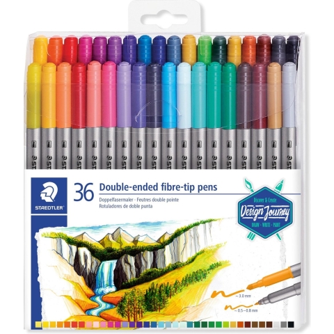 Staedtler Markers - 36 st. - Dubbel Vezelstiften - Staedtler - OneSize - Marker