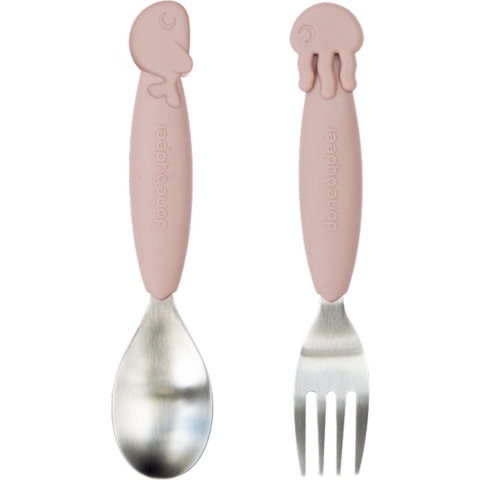 Done by Deer Bestek - Sea Friends - Powder - Done by Deer - OneSize - Kinderbestek