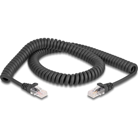 RJ-45 Spiraalkabel male to male Cat.5e Kabel