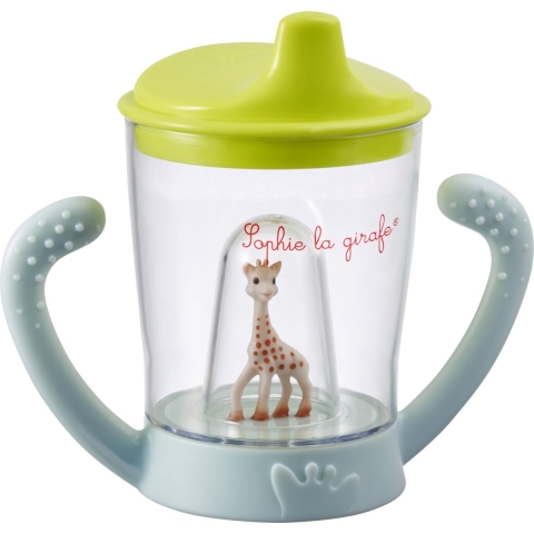 Sophie la Girafe Beker m. Handgreep/Drinkdeksel - Transparant/Gr - Sophie la Girafe - OneSize - Beker