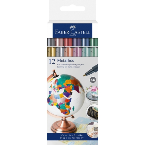 Faber-Castell Marker - Metallic - 12 st. - Faber-Castell - OneSize - Marker