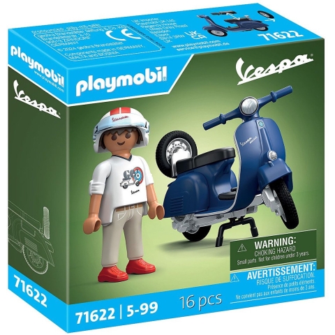 Playmobil Vespa - 1969 Vespa 150 Blauw - 71622 - 16 Onderdelen - Playmobil - OneSize - Blokken
