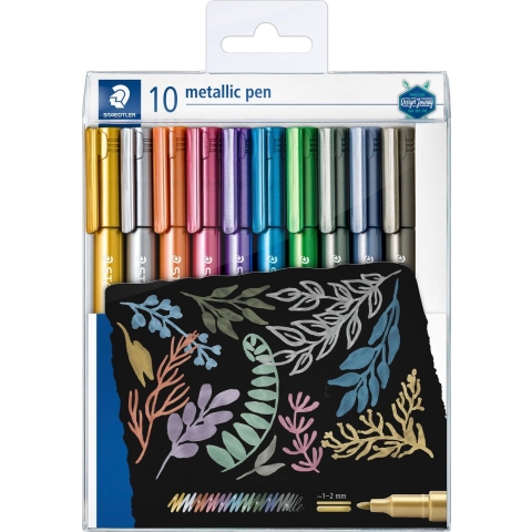 Staedtler Markers - 10 st. - Metallic Calligraphy - 1-2 mm - Staedtler - OneSize - Marker