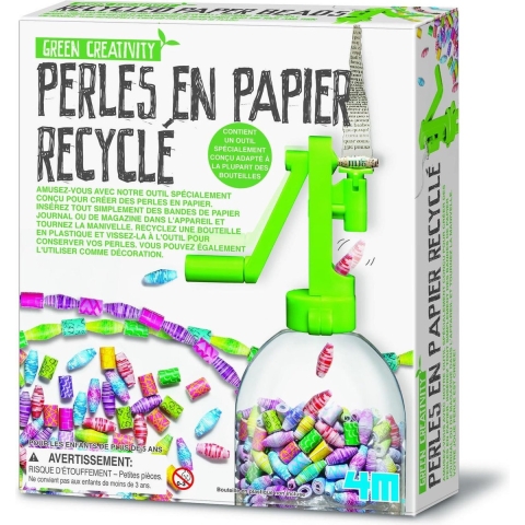 4M - Green Creativiteit - Parelmaker van gerecycled papier - 4M - OneSize - Creatieve Speelset