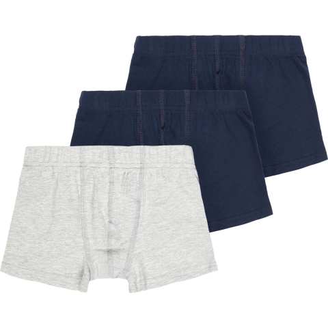 Name It Boxershorts - Noos - NkmTights - 3-pack - Grey Melange - Name It - 11-12 jaar (146-152) - Boxershorts