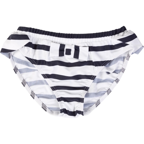 Petit Crabe Bikinislips - Zoe - UV50+ - Wit/Navy Gestreept - Petit Crabe - 7-8 jaar (122-128) - Bikini