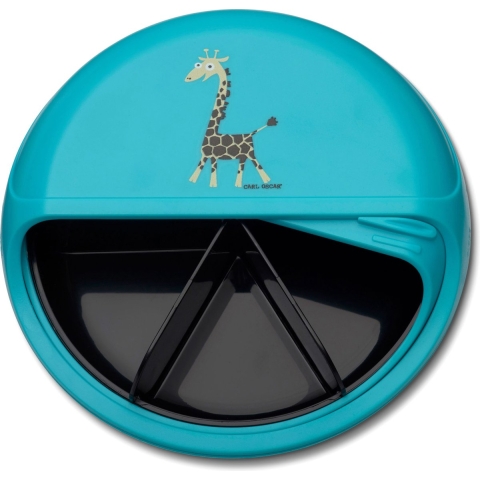 Carl Oscar Snackbox - BentoDISC - 18 cm - Turquoise Giraffe - Carl Oscar - OneSize - Brooddoos