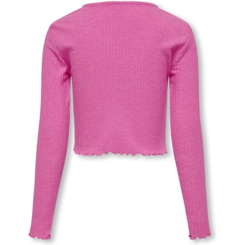 Kids Only Blouse - Rib - KogNella - Noos - Super Roze - Kids Only - 11-12 jaar (146-152) - Blouse