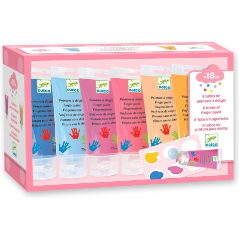 Djeco Vingerverf - 6 st. - Pastel - Djeco - OneSize - Verf
