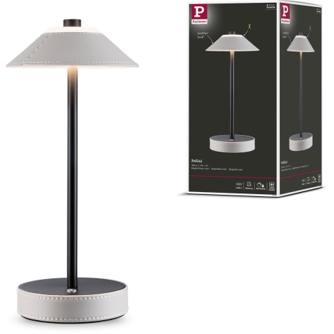 Paulmann Pellini 71174 Tafellamp met accu LED 2 W Beige, Zwart (mat)