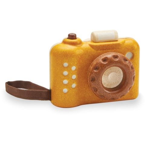 PlanToys Houten Speelgoed - Mijn eerste camera - Geel - PlanToys - OneSize - Speelgoed