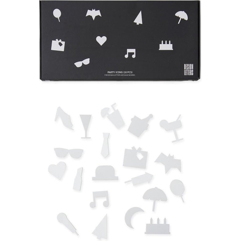 Design Letters Iconen - Feest - Wit - Design Letters - OneSize - Toebehoren