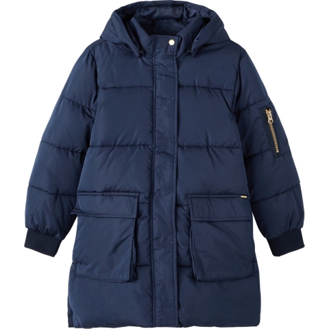Name It Gevoerde Jas - NmfMuso - Dark Sapphire - Name It - 1 jaar (80) - Donsjack