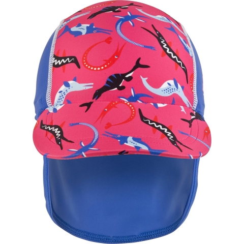 BECO Zonnehoed - Ocean Dinos - UV50+ - Roze/Blauw - BECO - OneSize - Zonnerhoed