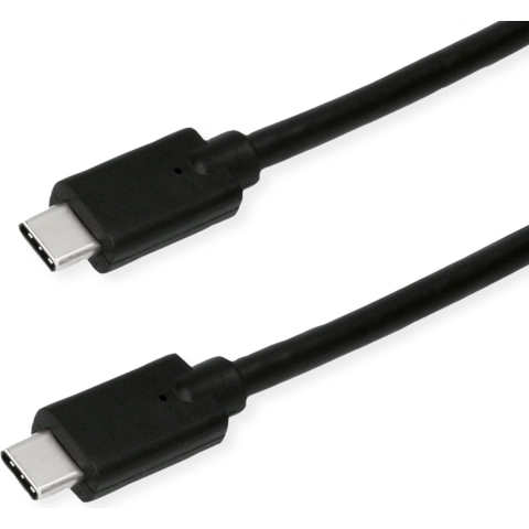 Roline green USB-kabel USB 3.2 Gen2x2 USB-C stekker, USB-C stekker 1.50 m Zwart Halogeenvrij, TPE-mantel 11.44.9072
