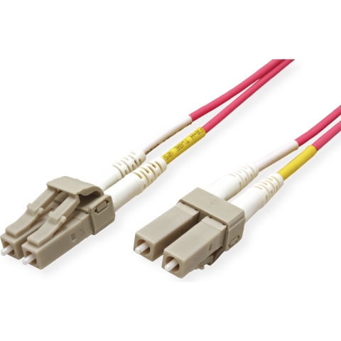 ROLINE glasvezelkabel 50/125µm OM4, LC/LC, violet, 0,5 m