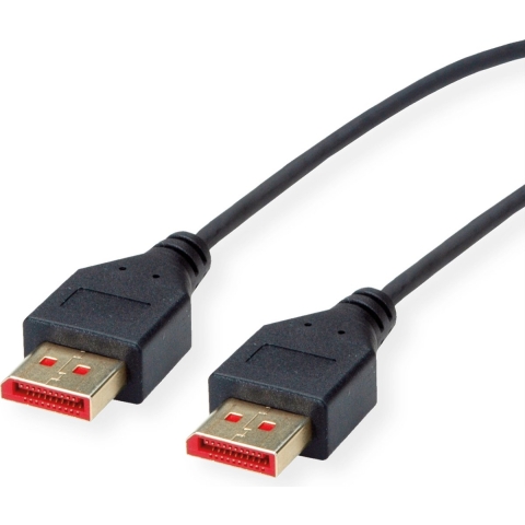 ROLINE DisplayPort Kabel, DP v1.4, M/M, DUN, zwart, 1 m