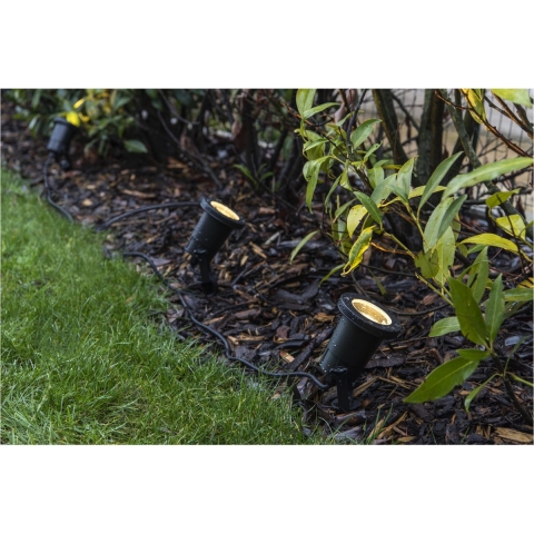 SLV 227410 Nautilus Spike LED-tuinschijnwerper LED, Spaarlamp, Halogeen GU10 11 W Zwart