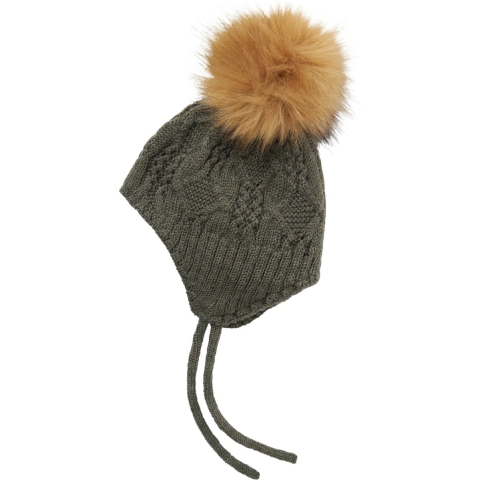 Name It Muts - Wol - Gebreid - NbmWrilla - Glühweil Basilicum - Name It - 40-44 cm - Muts