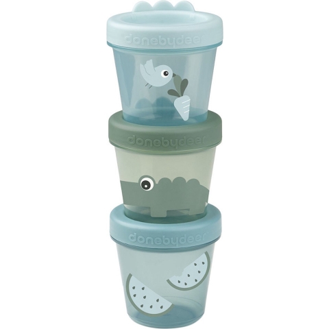 Done by Deer Voedselcontainer - 3-pack - Croco Green - Done by Deer - OneSize - Brooddoos