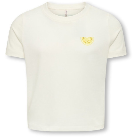 Kids Only T-Shirt - KogAnnbel Sun Life - Cloud Danseres/Lemon - Kids Only - 7-8 jaar (122-128) - T-Shirt