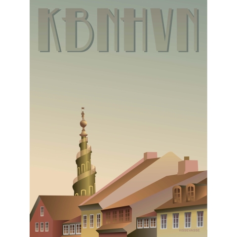 Vissevasse Poster - 50x70 - Kopenhagen - Christianshavn - Vissevasse - OneSize - Poster