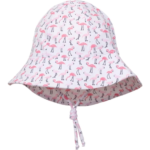 Petit Crabe Badmuts - Frey - UV50+ - Wit m. Flamingo - Petit Crabe - 0-2 jaar (50-92) - Badmuts