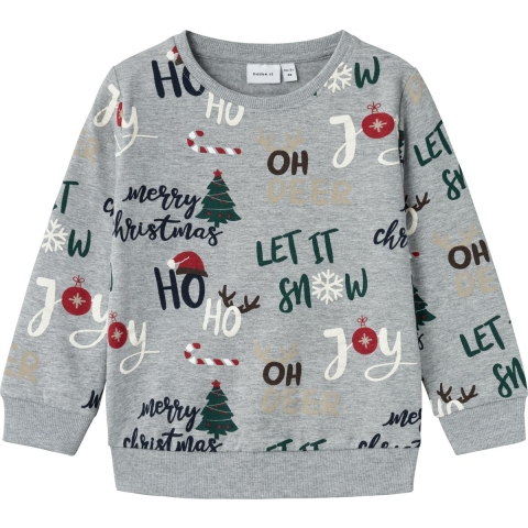 Name It Sweatshirt - NmnRjolly - Grey Melange - Name It - 3 jaar (98) - Sweatshirt