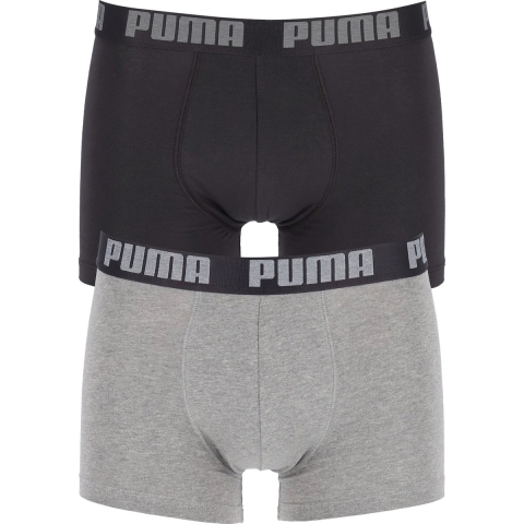 Puma Boxershorts - Basic - 2-pack - Donker Grijs/zwart - Puma - S - Small - Boxershorts