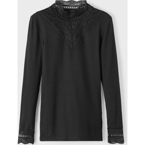 Name It Blouse - Noos - NkfNuri - Zwart m. Veter - Name It - 11-12 jaar (146-152) - Blouse