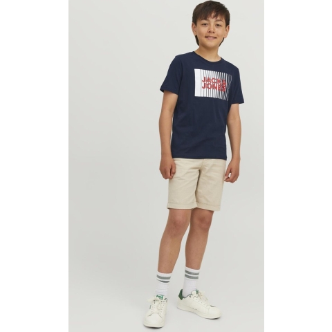 Jack & Jones T-Shirt - Noos - JjeCorp - Navy Blazer m. Print - Jack & Jones - 14 jaar (164) - T-Shirt