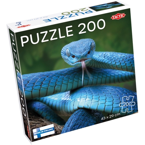 TACTIC Puzzel - 200 Bakstenen - 43x29 cm - Blue Adderslang - TACTIC - OneSize - Puzzel