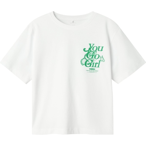 Name It T-Shirt - NkfDabbo - Bright White m. Print - Name It - 6 jaar (116) - T-Shirt