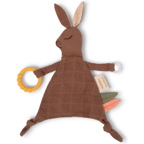 Filibabba Knuffeldoekjes m. Bijtring - Het konijn Bella - Filibabba - OneSize - Knuffeldoekjes