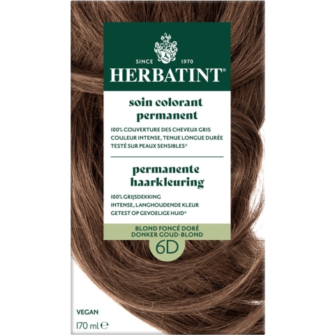 Herbatint Permanente Haarkleuring 6D Donker Goud-Blond