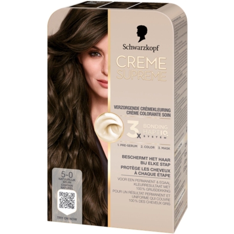 Schwarzkopf Creme Supreme Crèmekleuring 5-0 Natuurlijk Bruin