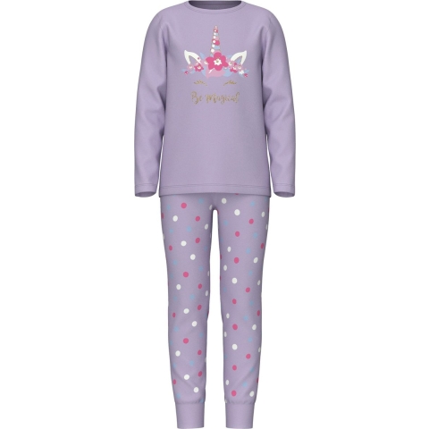 Name It Pyjama set - NkfNightset - Noos - Pastel Lila - Name It - 9-10 jaar (134-140) - Pyjama - Tweedelig