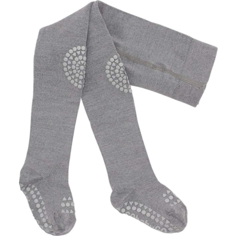 GoBabyGo Anti-lip Panty's - Wol - Grijs Gevlekt - GoBabyGo - 6-12 mnd - Panty's