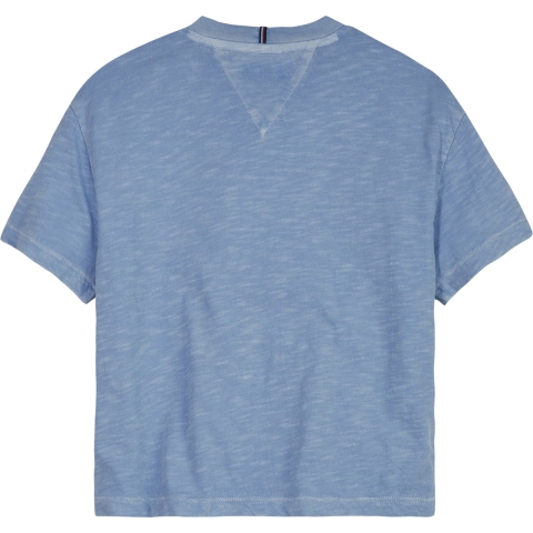 Tommy Hilfiger T-Shirt - Script Pocket - Blue Crush - Tommy Hilfiger - 10 jaar (140) - T-Shirt