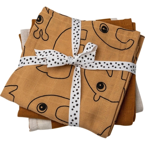 Done by Deer Hydrofiele Doek - 3-pack - 70x70 cm - Deer Friends  - Done by Deer - OneSize - Hydrofiele Doek